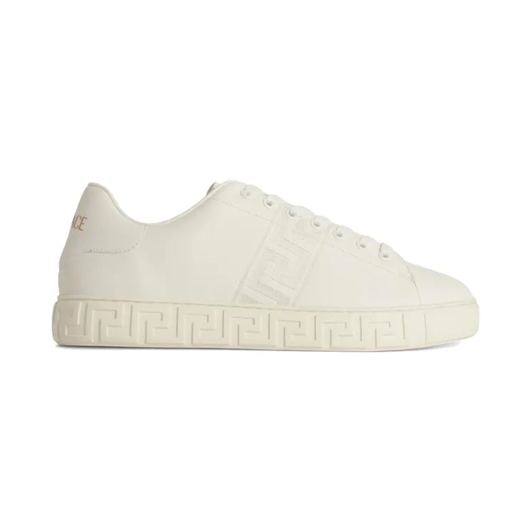 Versace Embroidered Greca White (1014460 1A00776 2W320)