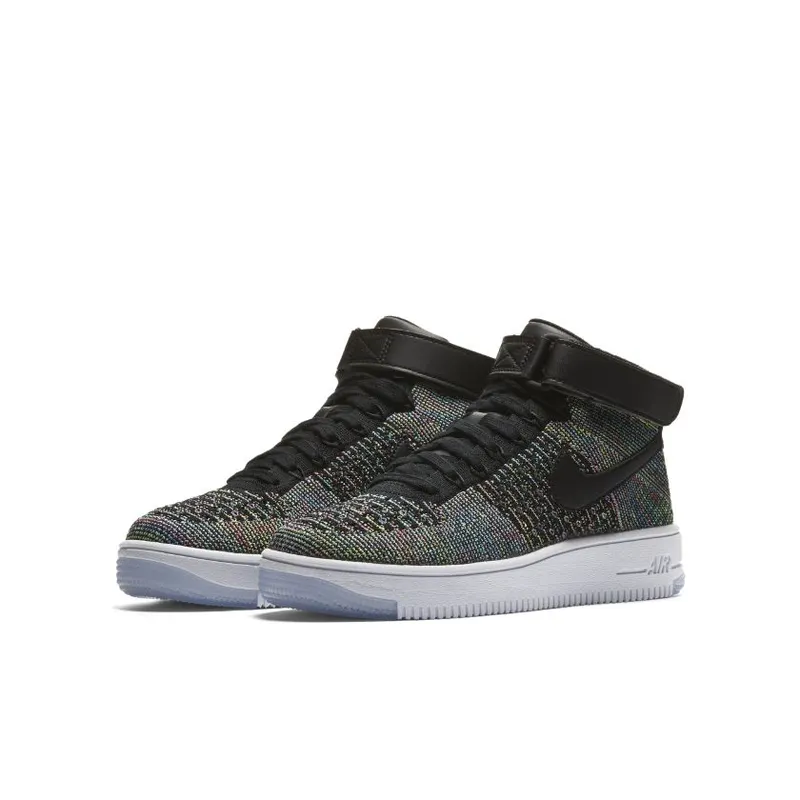 Nike  Air Force 1 Ultra Flyknit Mid Multi-Color 2.0 (GS) Pink Blast/Black-White (862824-600)
