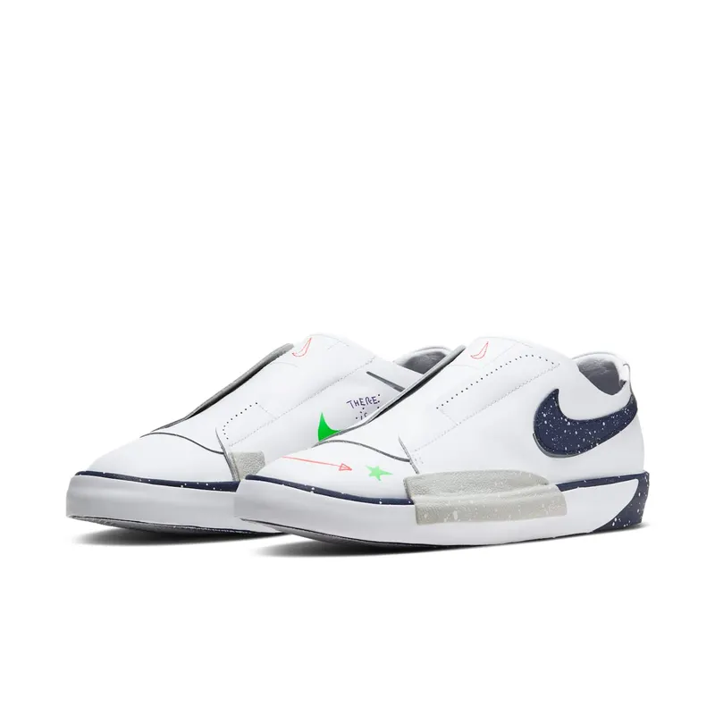Nike Blazer Low Slip Planet of Hoops White/Midnight Navy (CW2619-141)