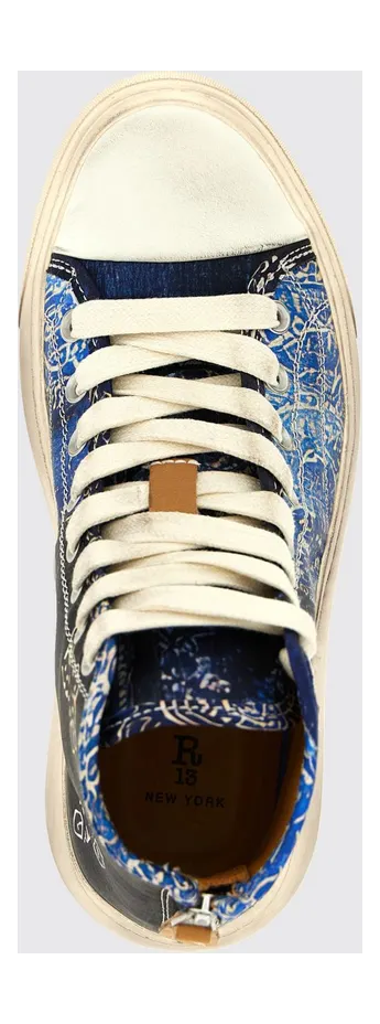 R13 Printed Silk Platform Sneakers Blue (R13S5029SRINT) (3)