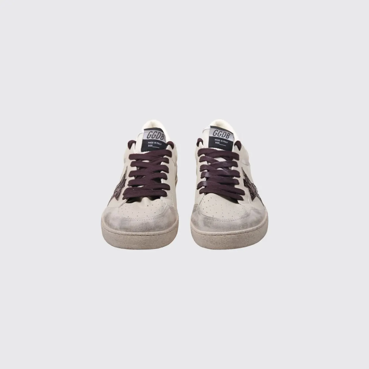 Golden goose Vintage-Effect Ball Star Leather Sneakers with Contrast Logo White (GMF00117F00873515985)