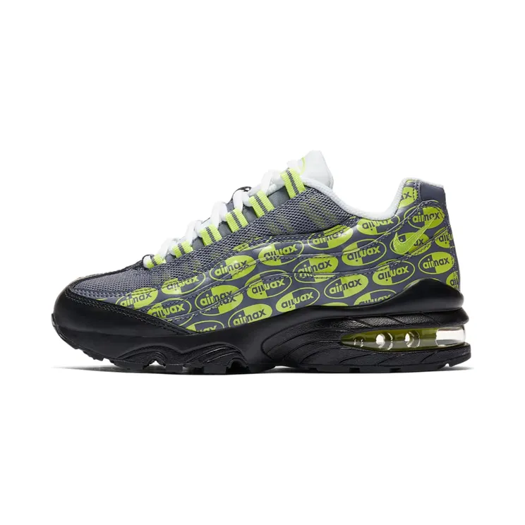 Nike Air Max 95 SE (GS) Logo’s “Black / Ash / White / Volt” (922173-004)
