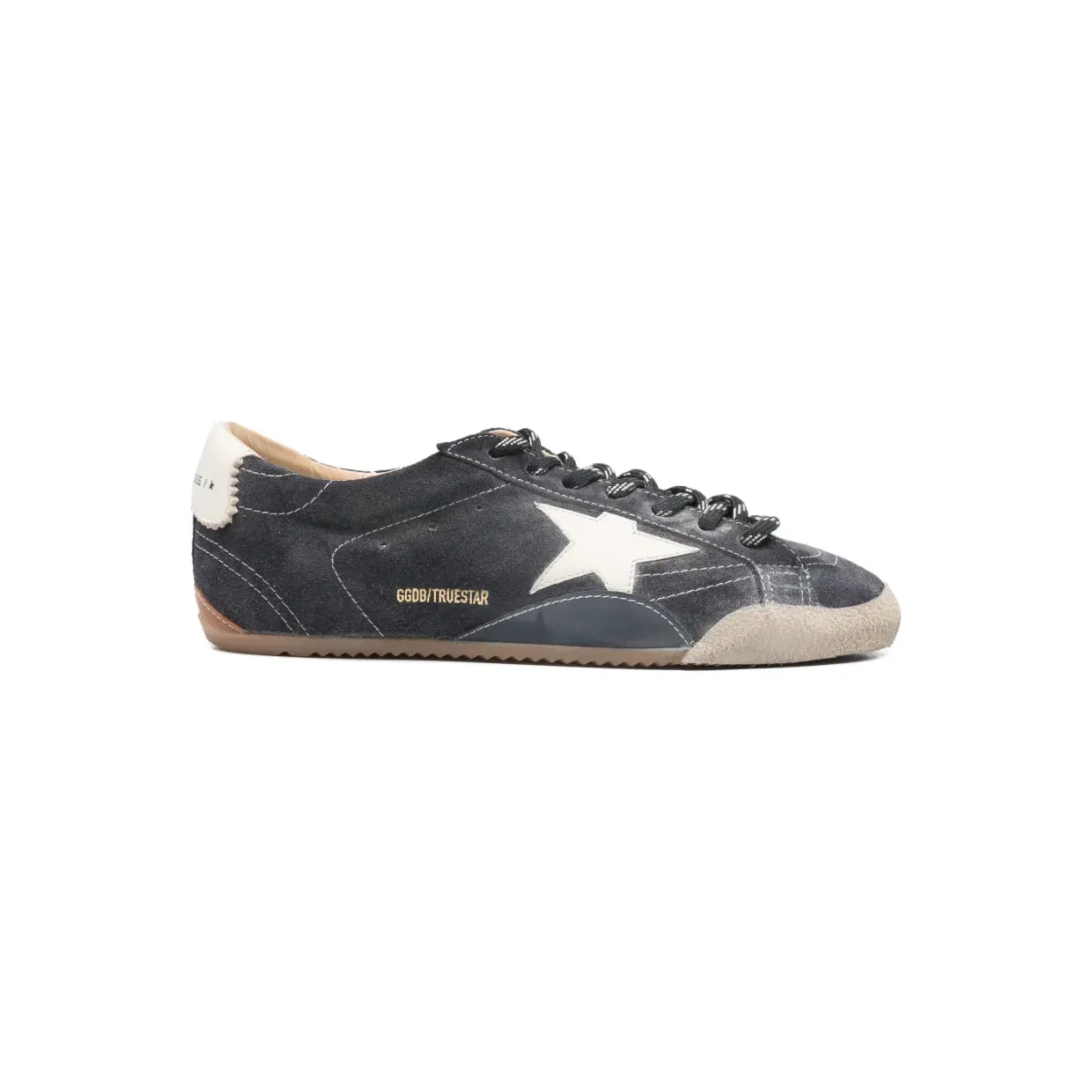 Golden Goose True-Star aus dunkelblauem Wildleder mit weißem Nappaleder-Stern und Fersenlasche (GMF00922F008370)