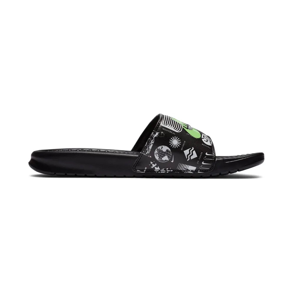 Nike Benassi Jdi Slide “Black / White / Green Strike” (631261-042)
