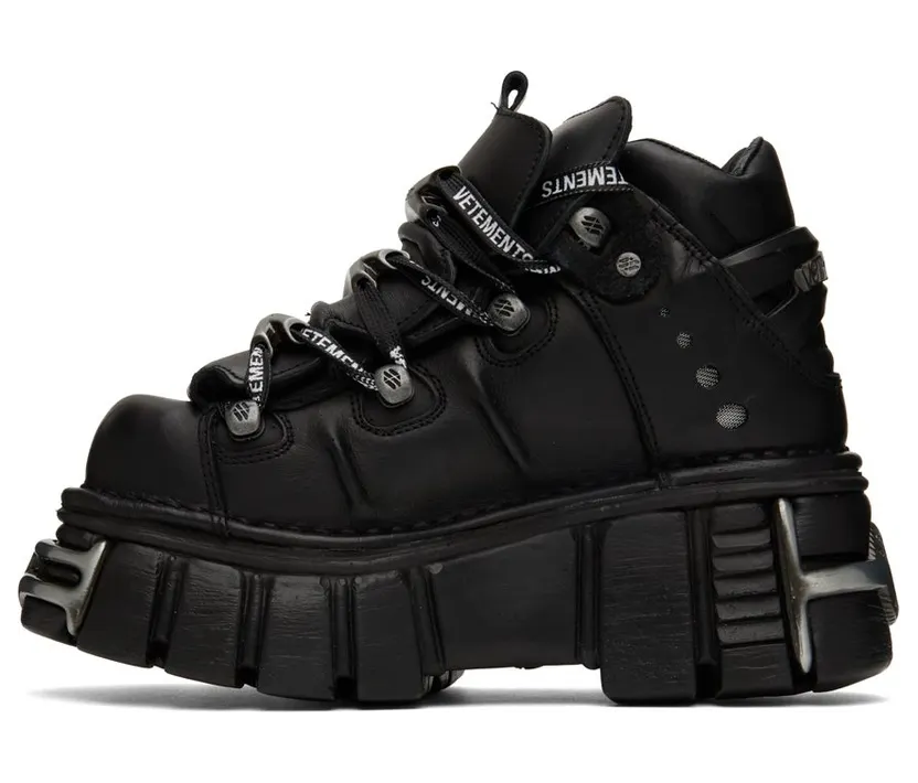 VETEMENTS Black New Rock Edition Platform Black (UA53SN200B) (3)