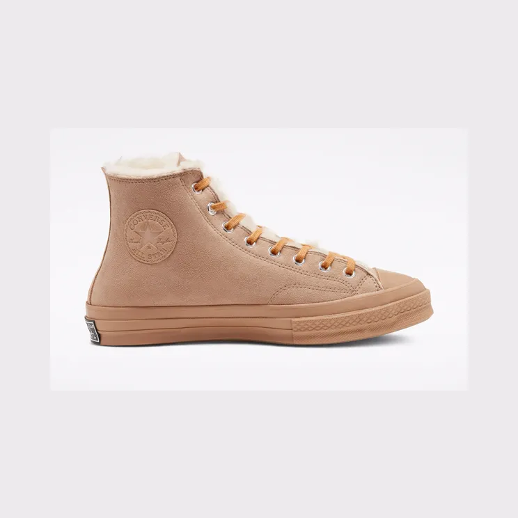 Converse Chuck 70 Hi x Tri Panel Khaki Shearling (166318C)