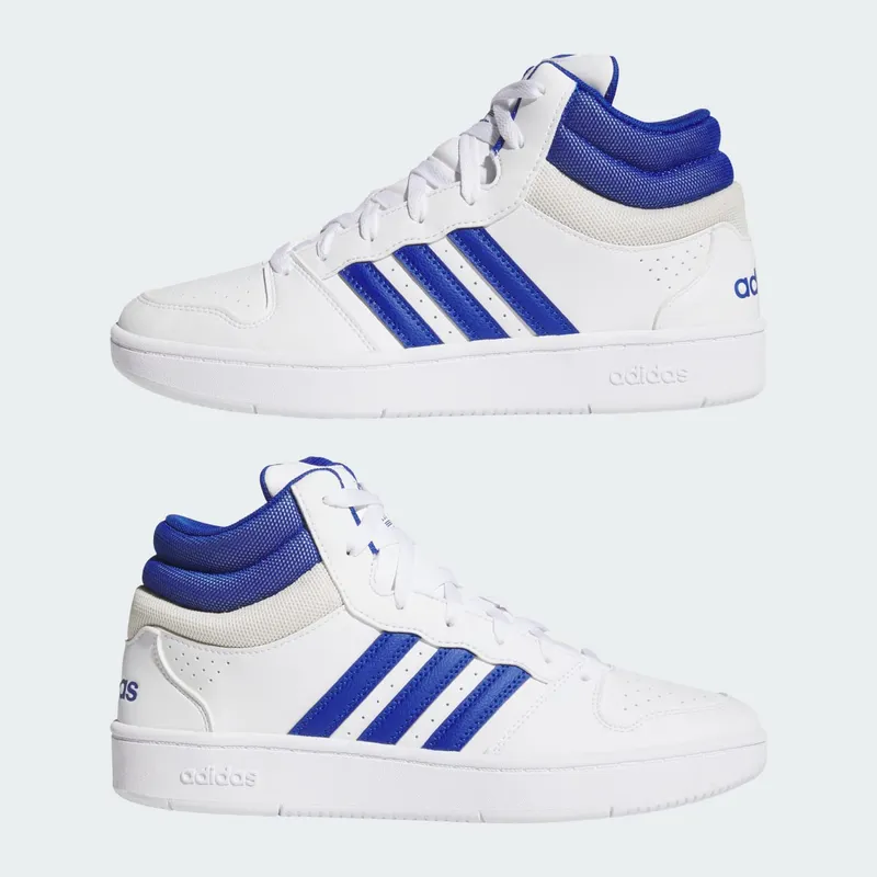 Adidas HOOPS MID CLASSIC Shoes Cloud White / Royal Blue / Orbit Grey (KI1034)