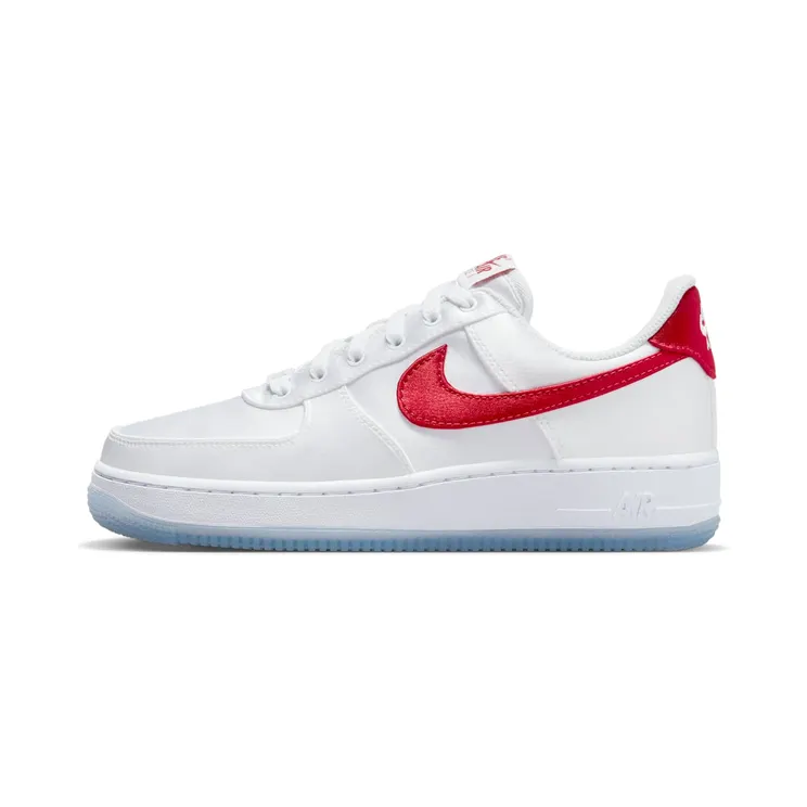 Nike AIR FORCE 1 LO ’07 Satin “White / Varsity Red” (DX6541-100)