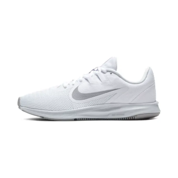 Nike Downshifter 9 “White / Pure Platinum / Wolf Grey” (AQ7486-100)
