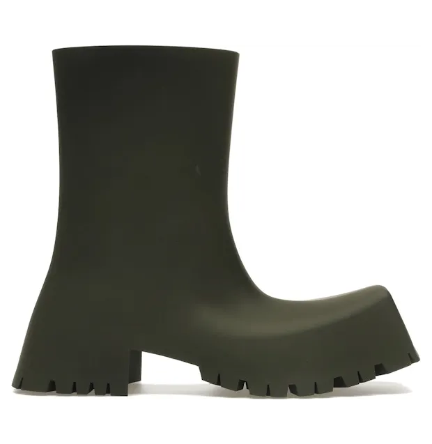 Balenciaga Trooper Rubber Boot Dark Green (680660W0FO83300)