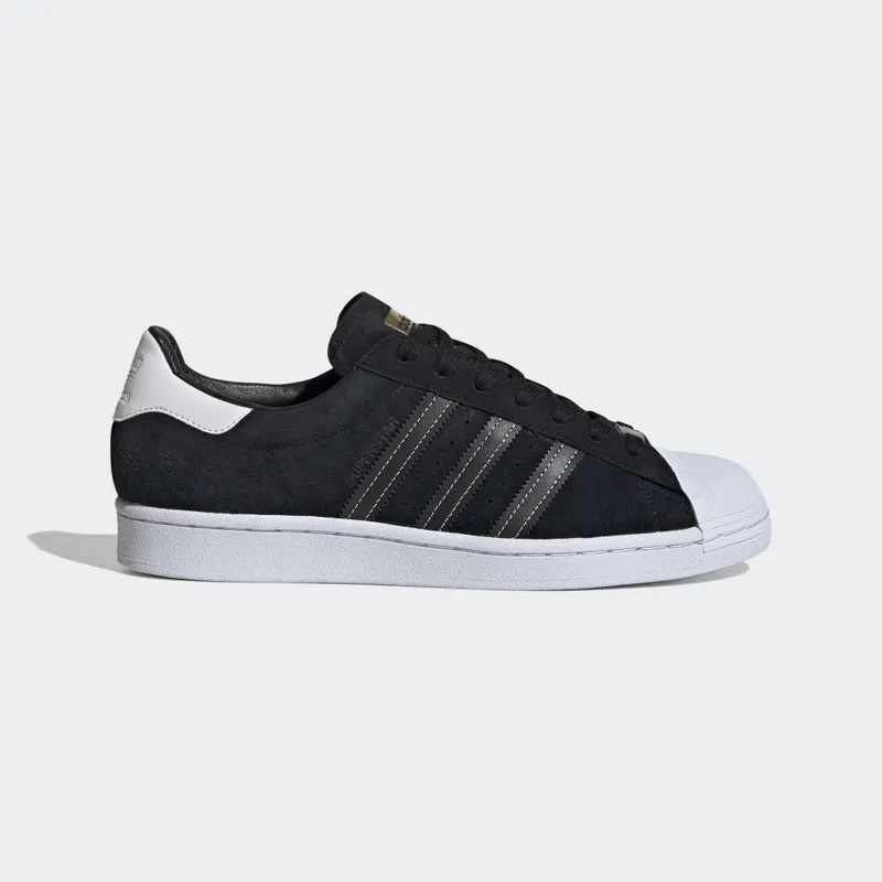 adidas Superstar Black Suede White Core Black/Core Black/Gold Metallic (EH1543)