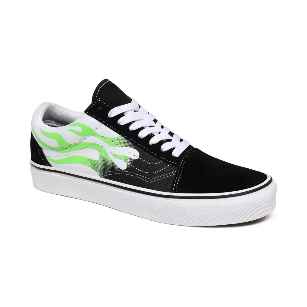 Vans Old Skool ‘Flame Black White’ Black/True White (VN0A4U3BXEY)