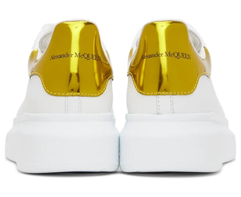 Alexander McQueen Kids White & Gold Oversized 9429 White/Pop Yello (716666WIAHN) (2)