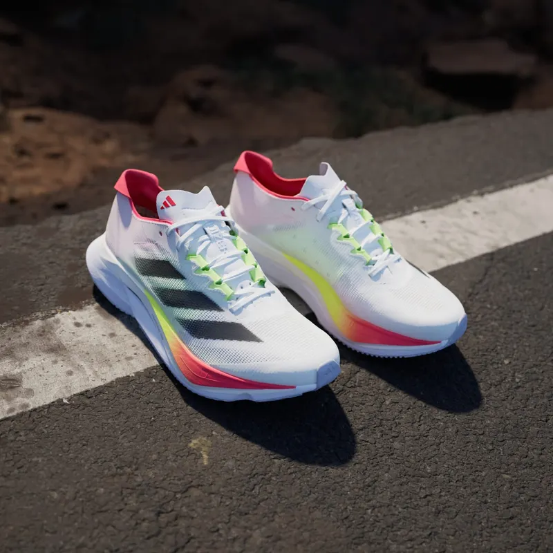 Adidas Adizero Boston 12 Cloud White / Core Black / Lucid Red (JQ2554)
