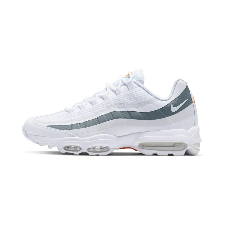 Nike Air Max 95 Ultra White Spruce “White / Cool Grey / Total Orange” (CI2298-100)