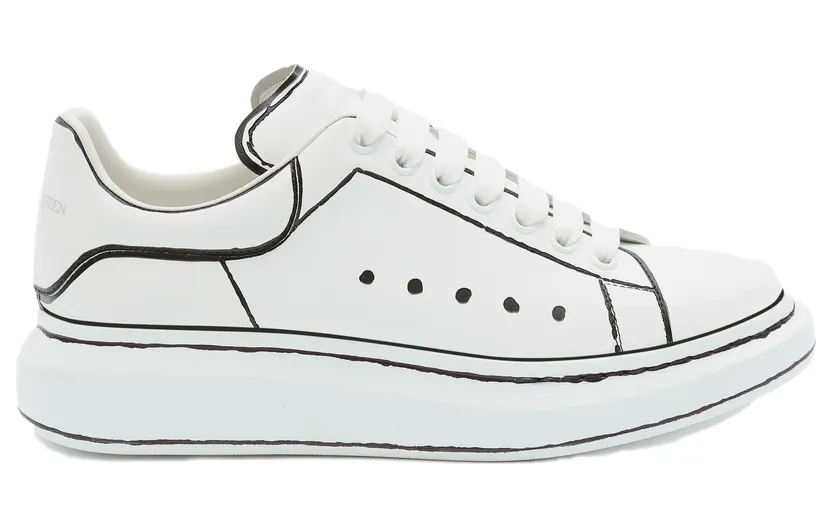 Alexander McQueen Oversized White Black Outline