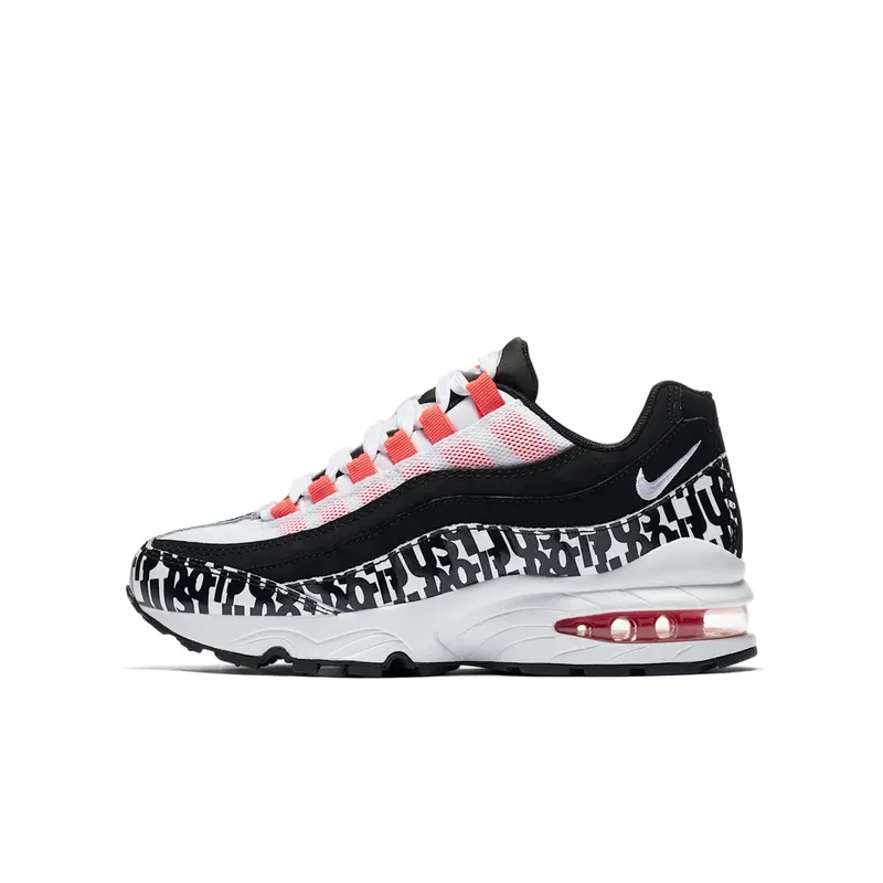 Nike Air Max 95 Print Black White Bright Crimson (GS) Black/White-Bright Crimson (AQ9711-001)
