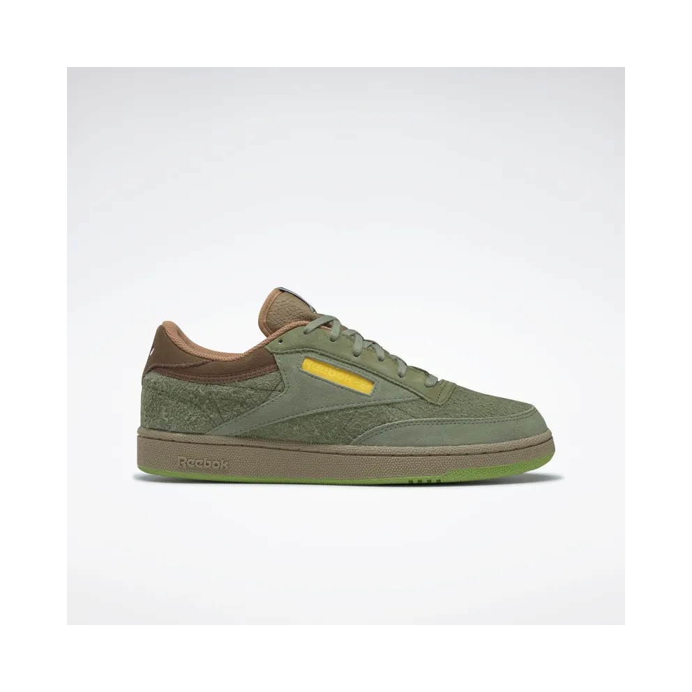 Reebok National Geographic Club C Washed Green / Acid Gold / Soft Camel (GY1200)