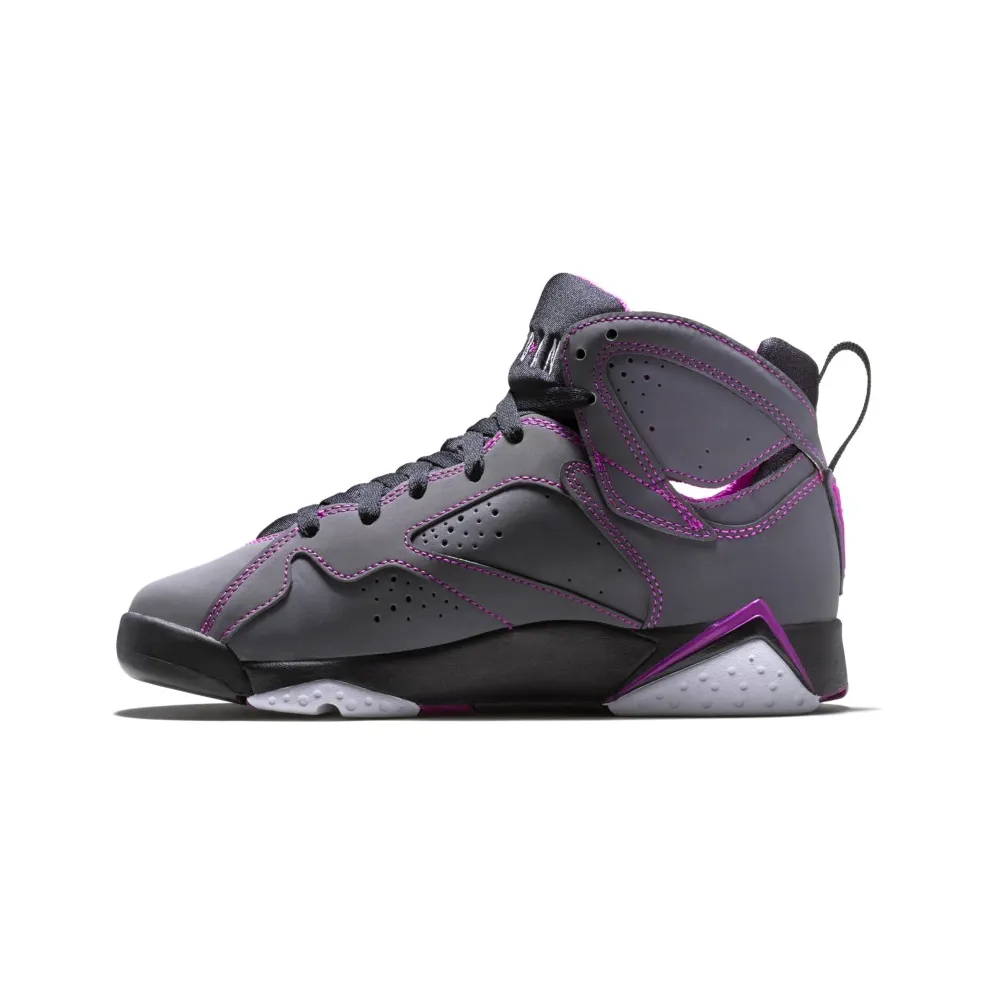 Jordan 7 Retro Valentine’s Day 2015 (GS) Dark Grey/White-Black-Fuchsia Flash (705417-016)