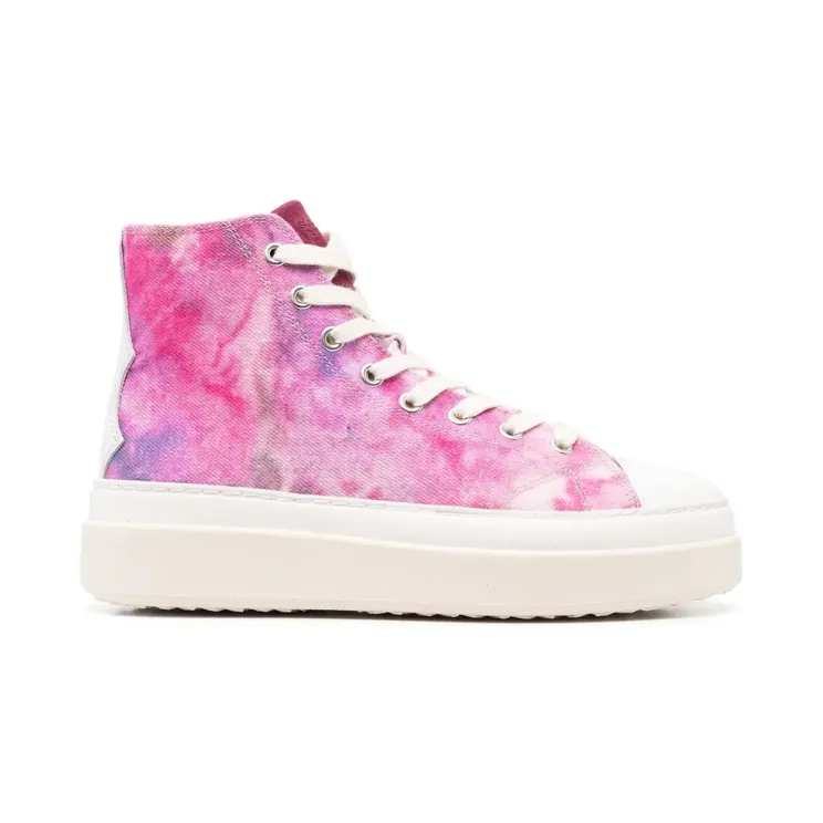 Isabel Marant High-Top-Sneakers mit Schnürung “Pink” (BK0024FAA1E78S)