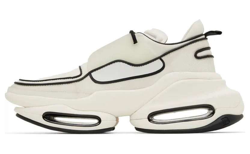 Balmain White & Black B-Bold Sneakers (XN1VI541TSNH) (3)