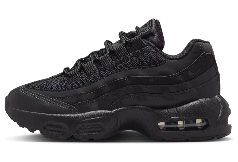Nike Air Max 95 Recraft GS “Black / Black / Anthracite / Black” (HQ6364-001)