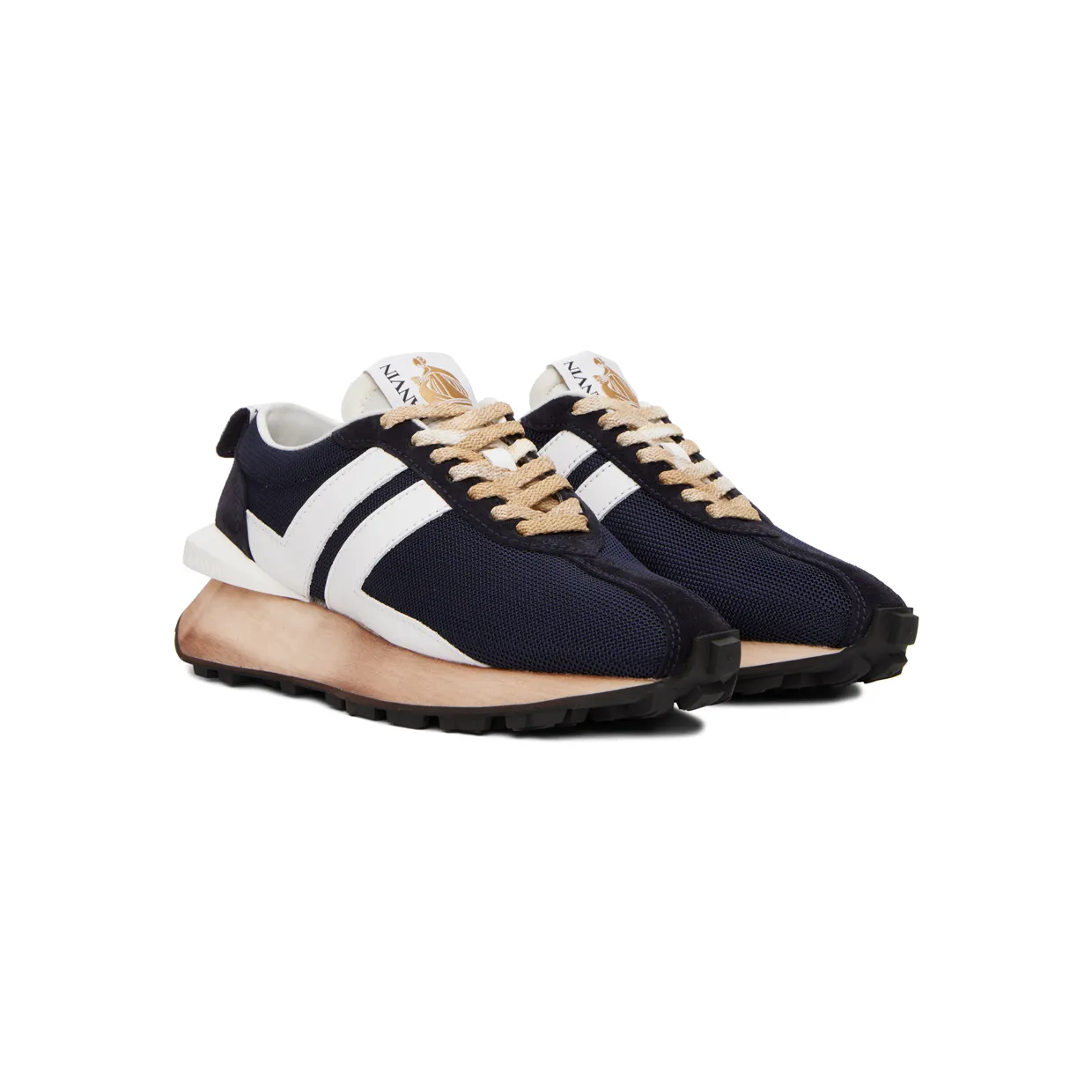 Lanvin Navy Mesh Bumpr Sneakers (FM-SKBRUN-DRAG-P20) (4)