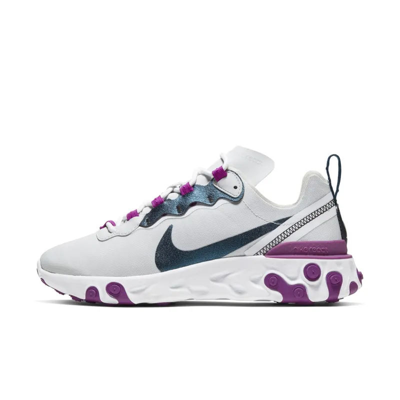 Nike React Element 55 Photon Dust (W) Photon Dust/Vivid Purple-White-Valerian Blue (CN3591-002)