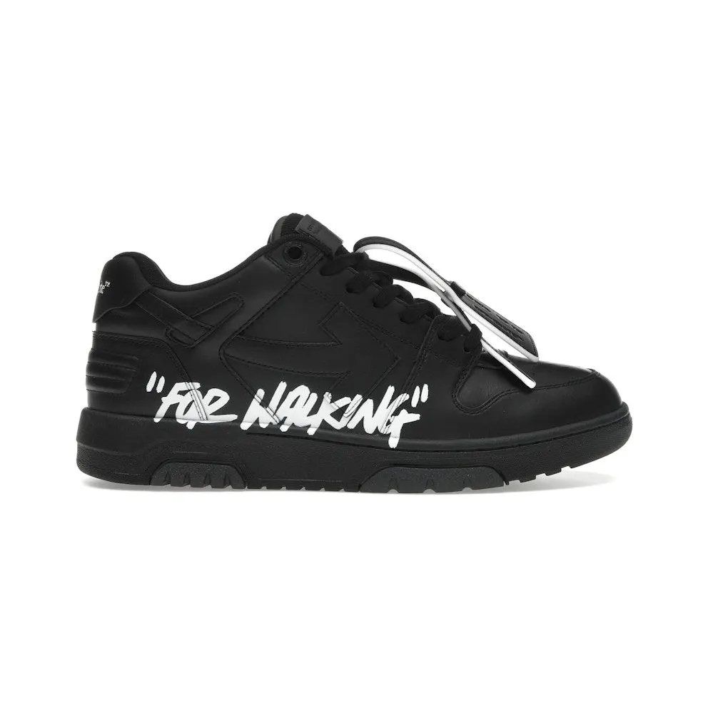 OFF-WHITE Out Of Office OOO Low Tops For Walking Black White (OMIA189C99LEA01A1001)