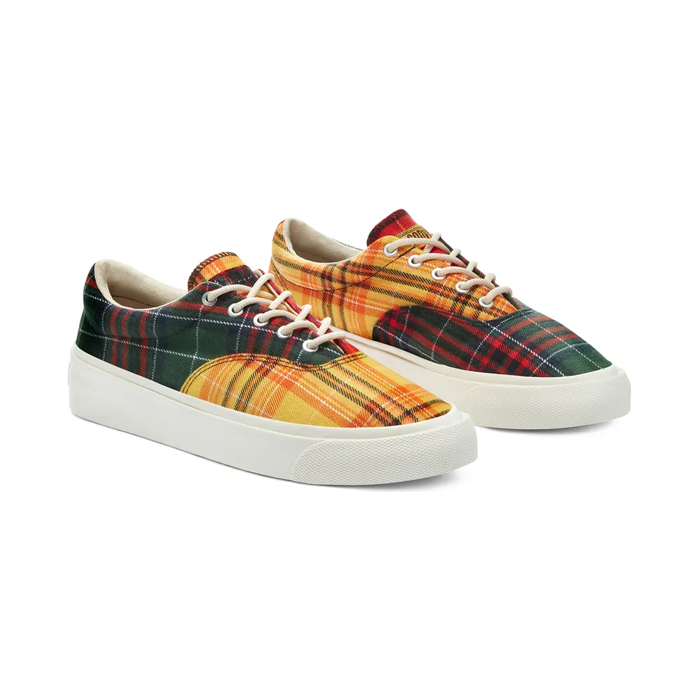 Converse Skid Grip Ox Twisted Plaid Egret/Multi-Egret (169218C)