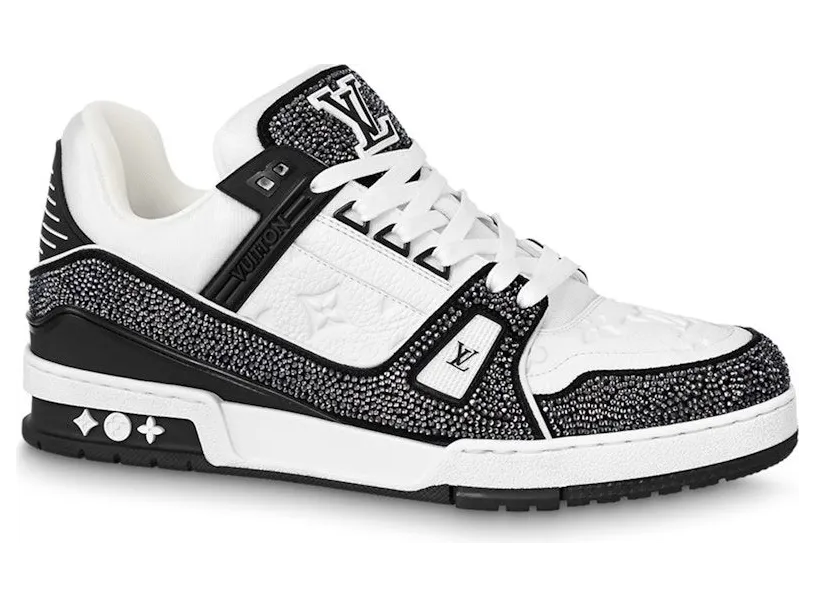 Louis Vuitton Trainer Black White Swarovski (1ABM08)