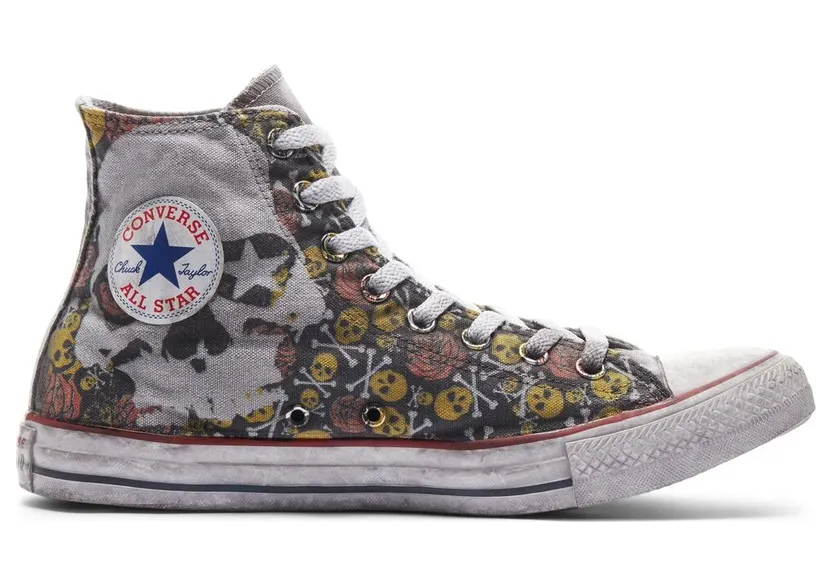 Converse Tattoo Chuck Taylor All Star High Top Print Rose Skull (171028C)
