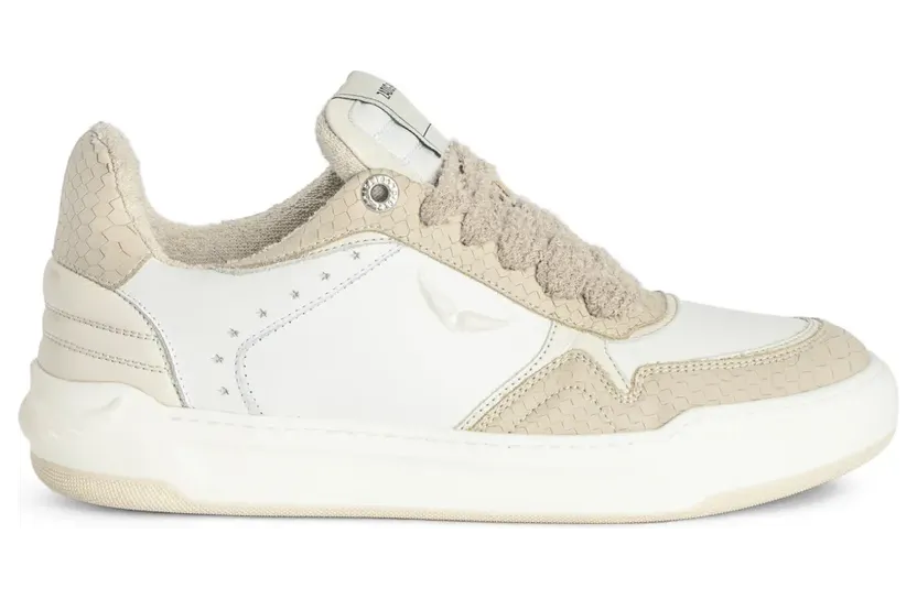 Zadig&Voltaire Wings low-top sneakers – Beige (SWSN00523)