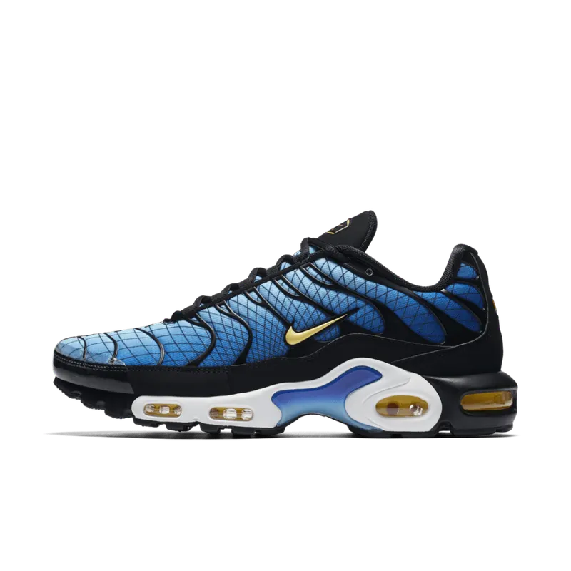 Nike Air Max Plus Greedy Black/Tour Yellow-Team Orange-Chile Red (AV7021-001)