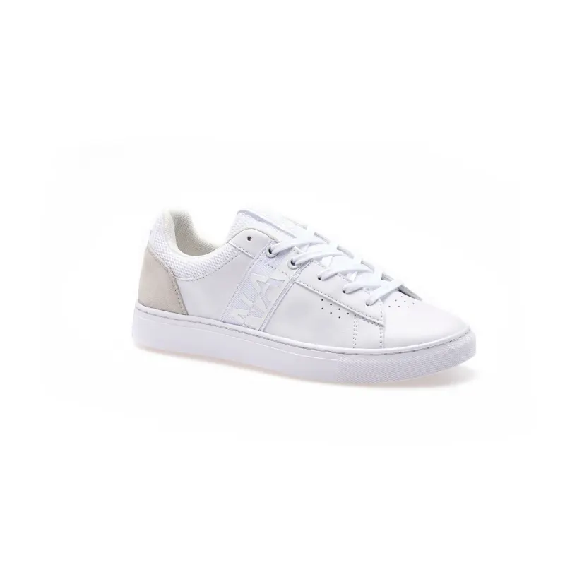 Napapijri – White Leren Men Sneaker – Men – Shoes – White (NP0A4FWA-002)