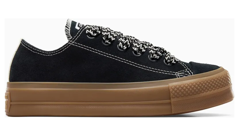 Converse Chuck Taylor All Star Lift Platform Suede Black/Egret/Light Brown (A08306C)