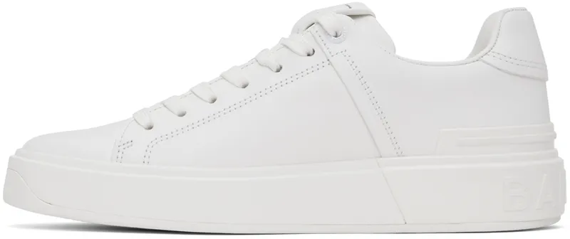 Balmain White B Court Sneakers (XN0VI690LVTR)