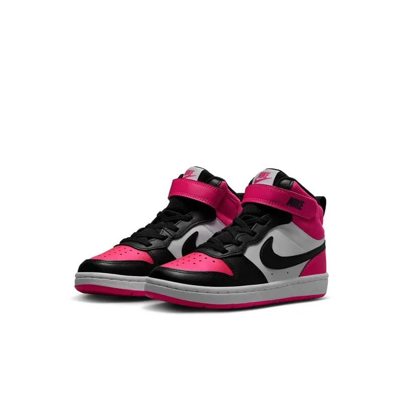 Nike Court Borough Mid 2 White Fierce Pink Black (HV0935-100)