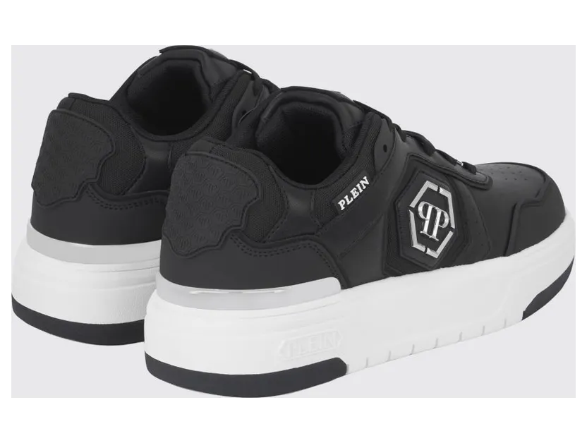 Philipp plein Leather and Mesh Sneakers White 1 (SAESUSC0766PTE120N0102) (2)