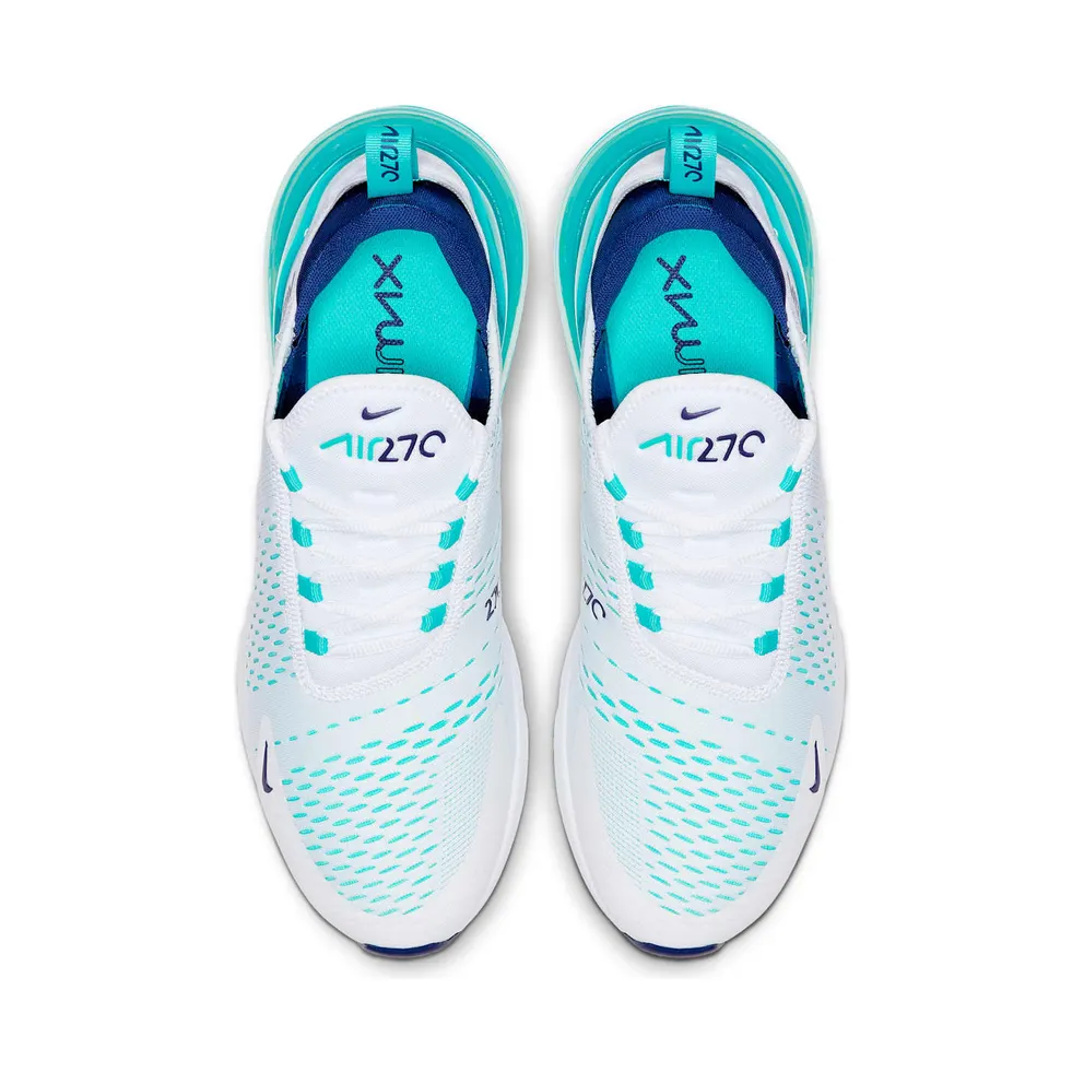 Nike Air Max 270 White Hyper Jade Deep Royal Blue White/Hyper Jade-Deep Royal Blue (CI2451-100)