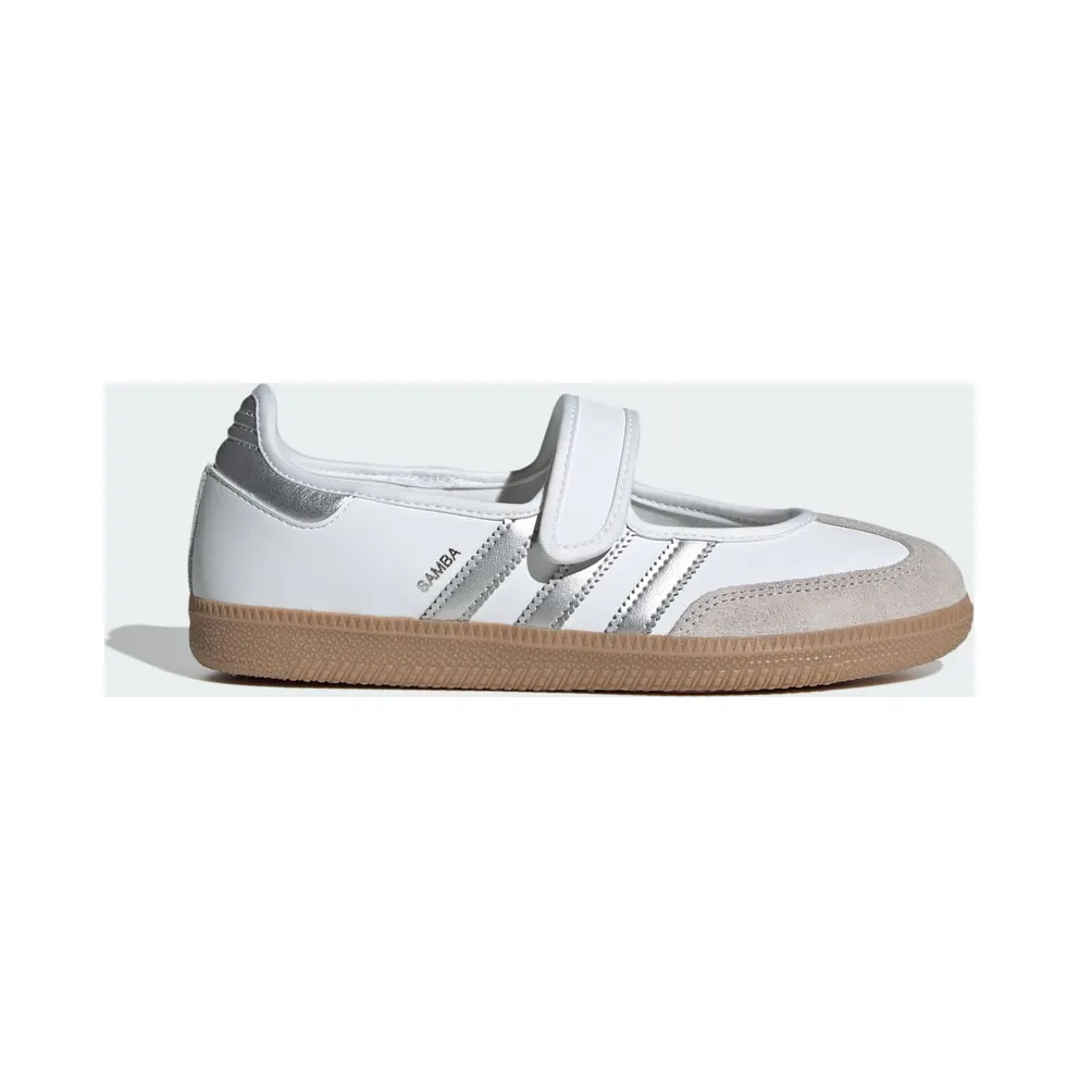 Adidas SAMBA OG Schuhe Cloud White / Silver Metallic / Gum (KJ3785)