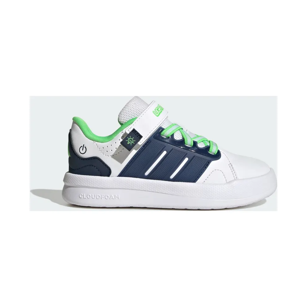 Adidas LIGHTORAMA COURT Shoes KIDS Cloud White / Night Indigo / Screaming Green (KJ6997)