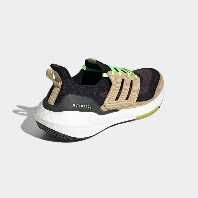 adidas Ultraboost 21 Core Black / Beige Tone / Signal Green (GX5254)