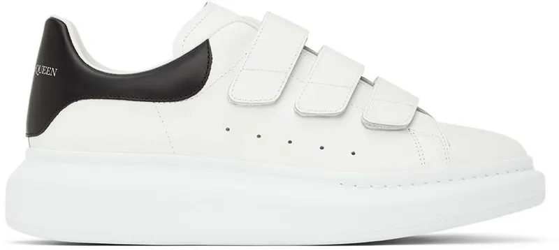 Alexander McQueen White & Black Oversized Triple Strap (705067WHGP5)