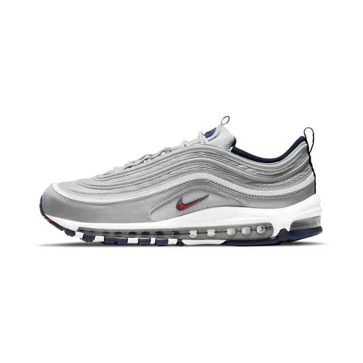 Nike Air Max 97 Puerto Rico “Metallic Silver / Midnight Navy / White / Varsity Red” (DH2319-001)