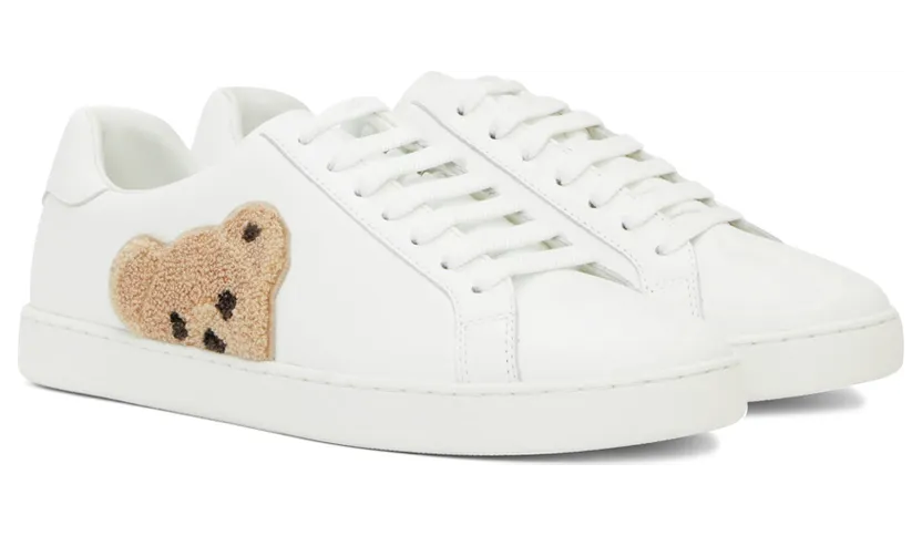Palm Angels White Teddy Bear Tennis Sneakers (PMIA058C99LEA0010160) (4)