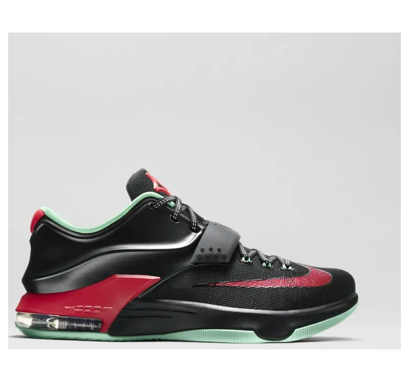 Nike KD 7 ‘Good Apples’ Black/Action Red-Medium Mint (653996-063)