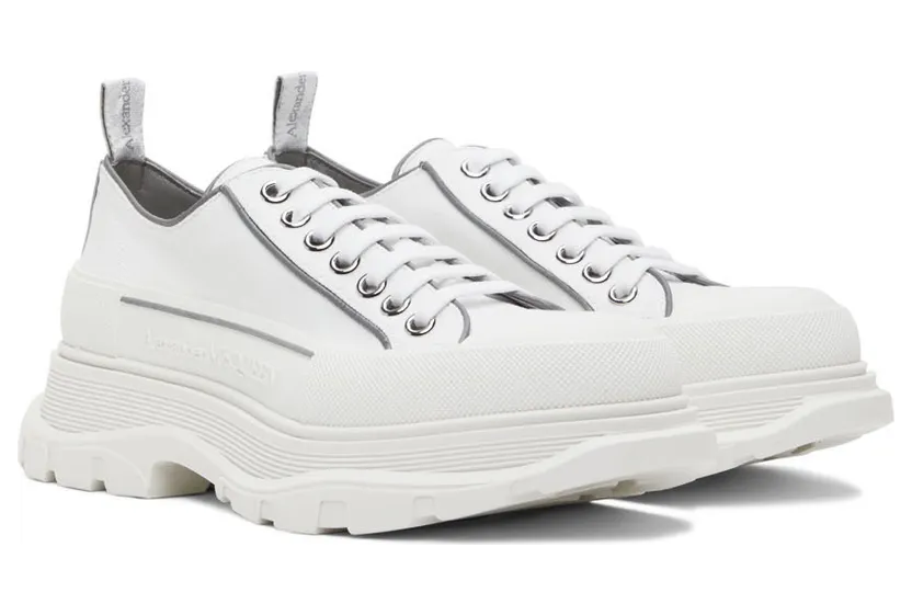 Alexander McQueen White Tread Slick Sneakers (705664W4TGA) (4)