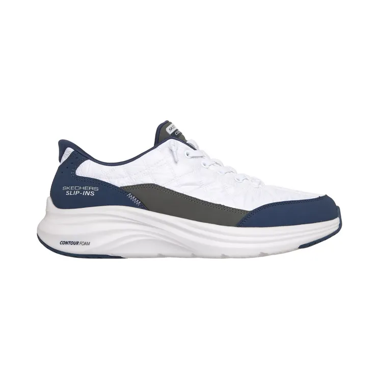 Skechers Slip-ins: Contour Foam – Cozy Fit Wit/Marine
