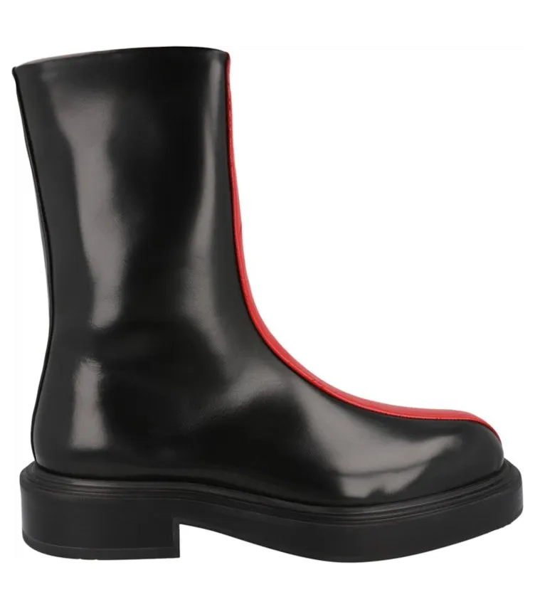 Ferragamo Florentia Contrasting Insert Ankle Boots Black (022070-766207-M)